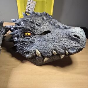 Gray Dragon Reptile Mask
